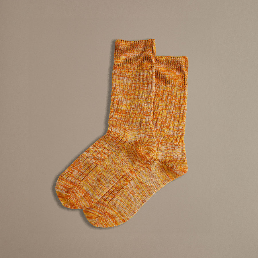 British made Wool Faltering Stripe Socks in Sherbert