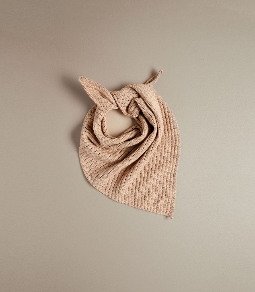 British Made Cotton Blend Headscarf in Sepia