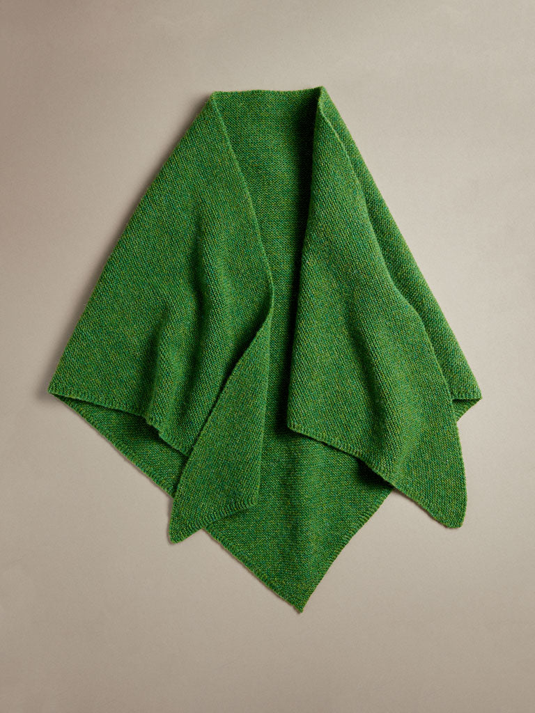 British Made 100% British Wool Scarf in Fresh Green