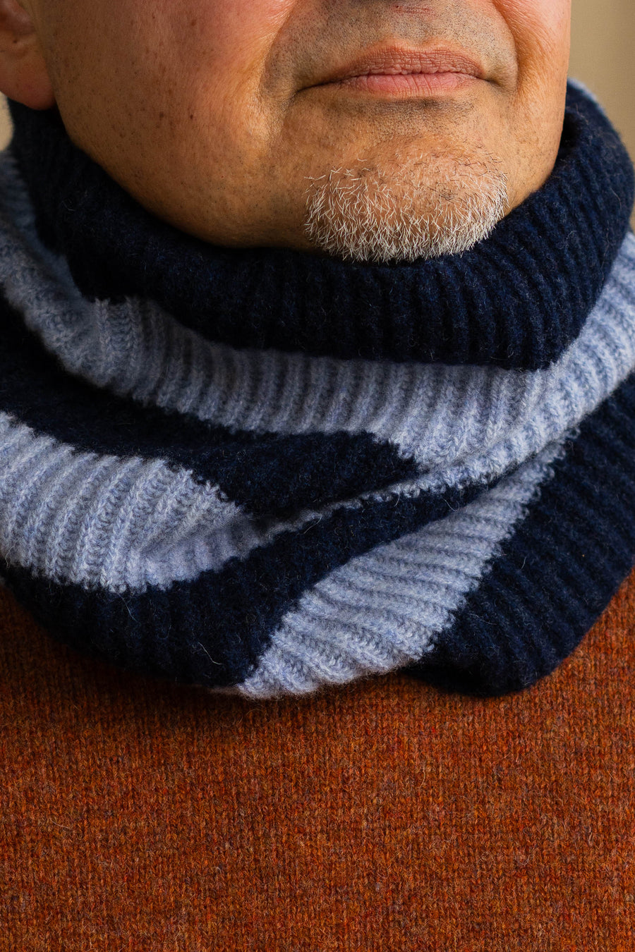 Stripe Fisherman Snood | Navy
