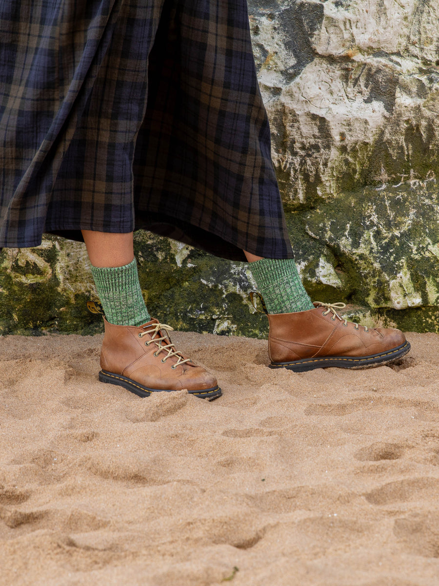 Faltering Stripe Socks | Green