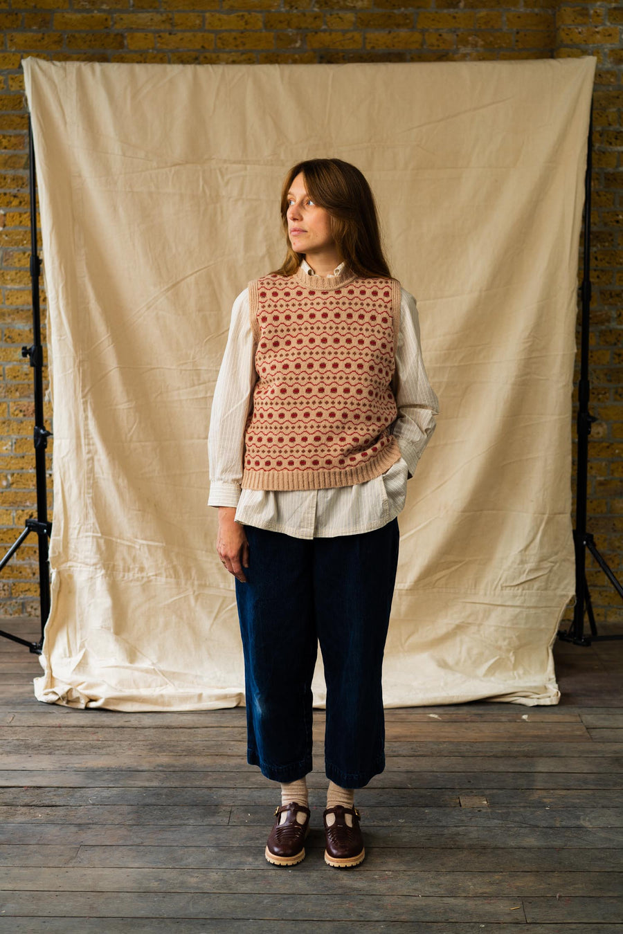 Fair Isle Vest | Cashew