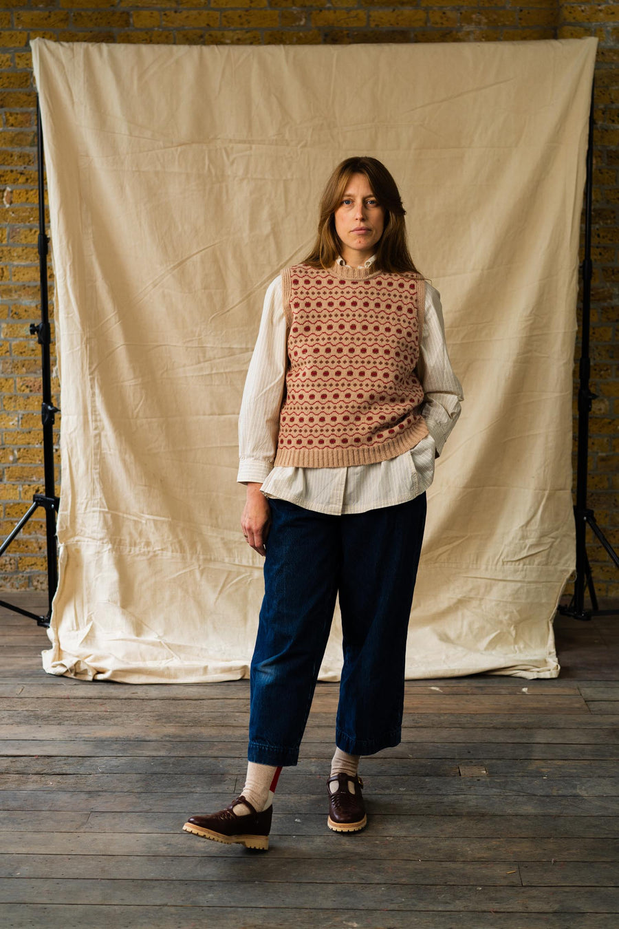 Fair Isle Vest | Cashew
