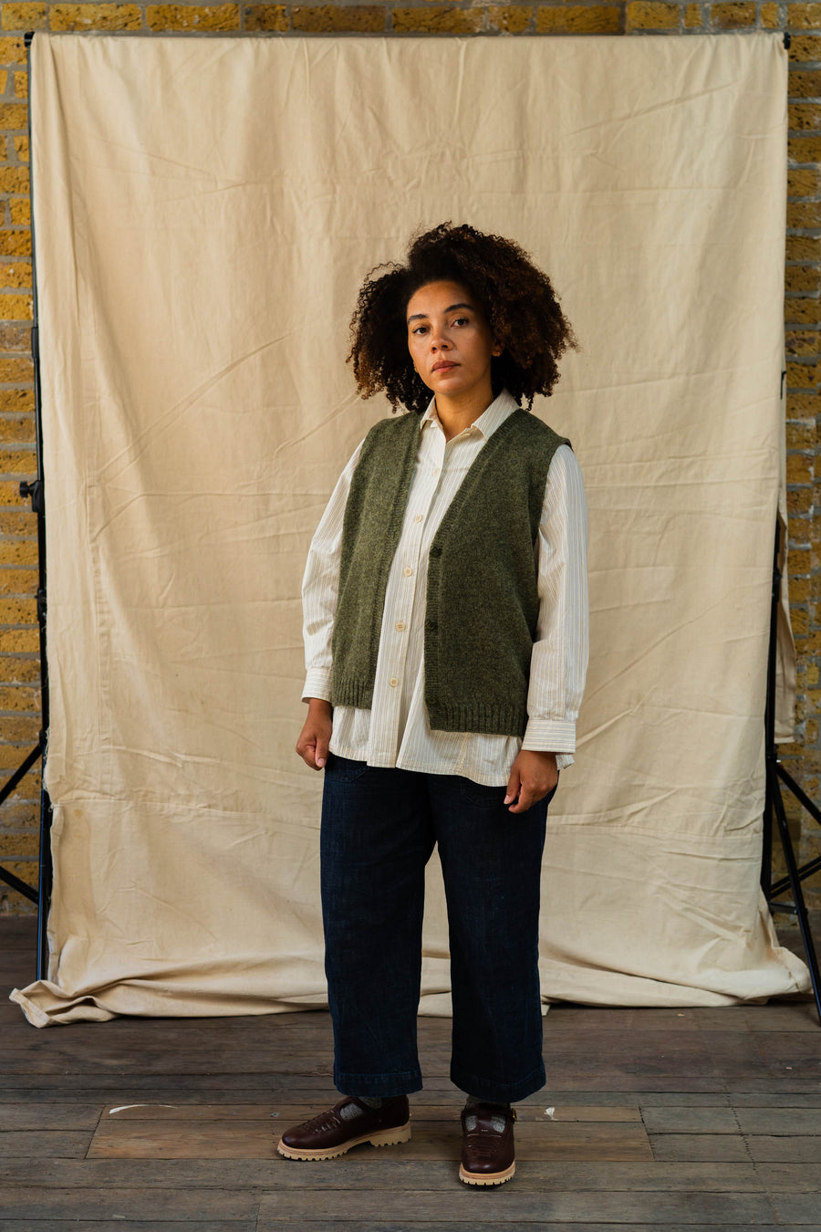 Button Up Vest | Olive