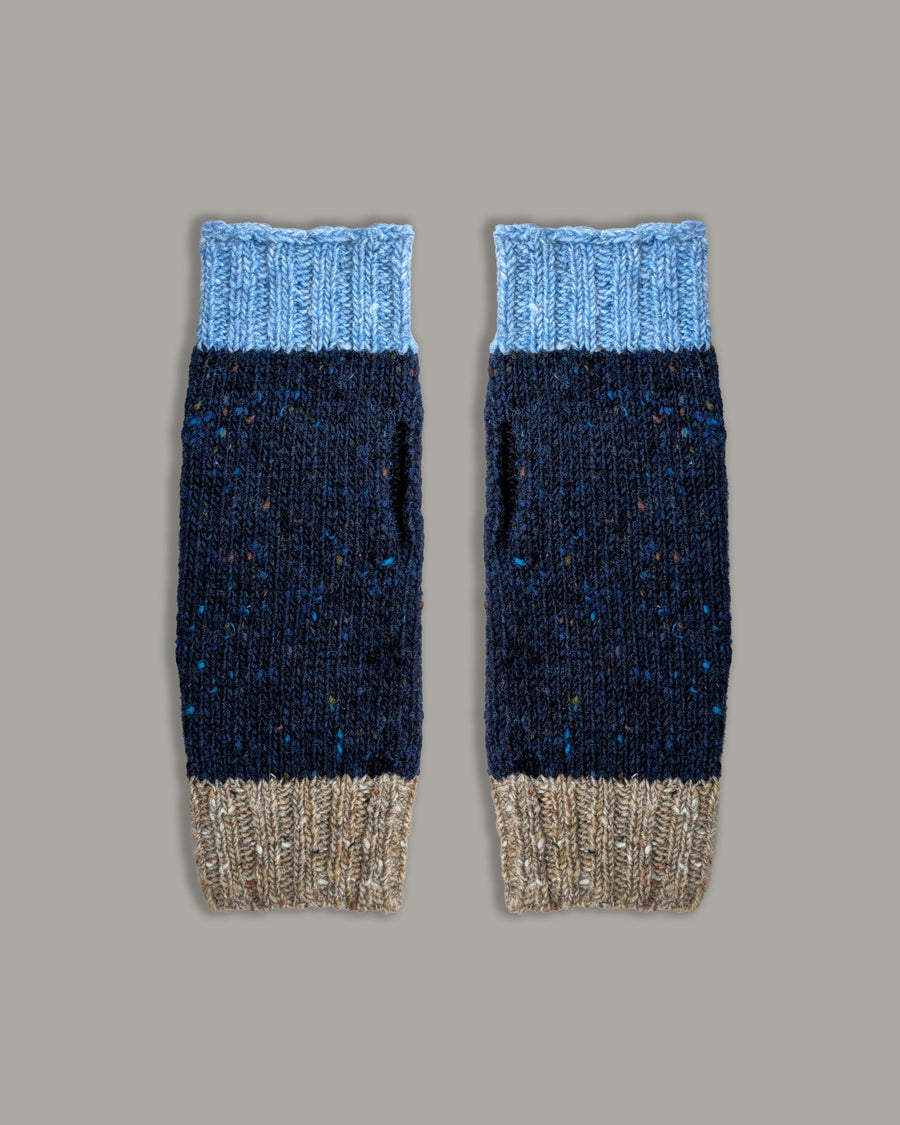 Donegal Wrist Warmers | Navy Fleck