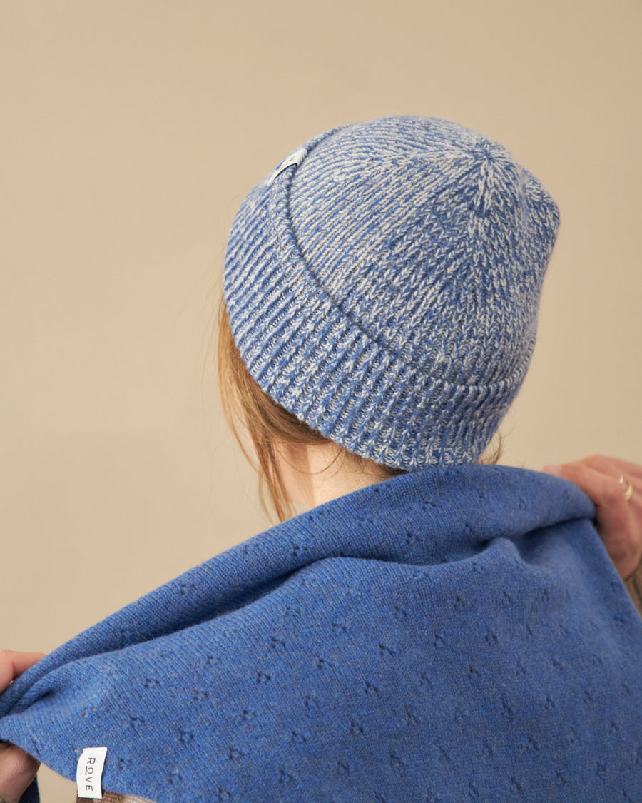 Unisex Marl Beanie | Blue