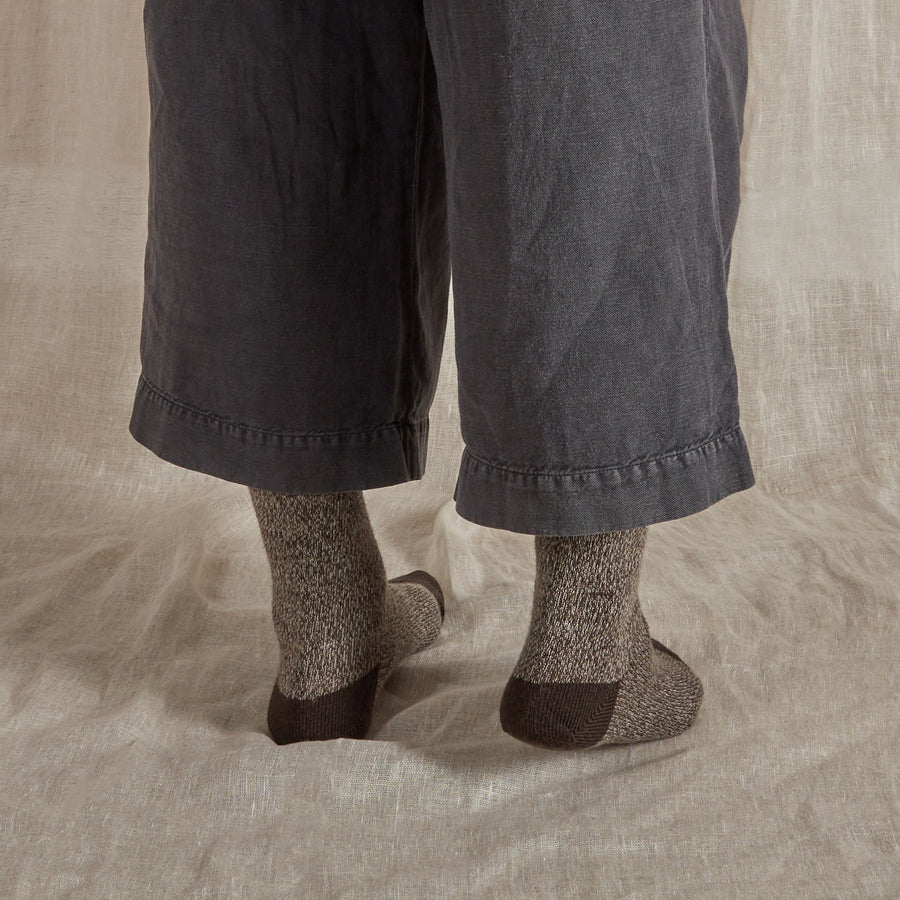 Fine Merino Wool Socks | Brown Marl