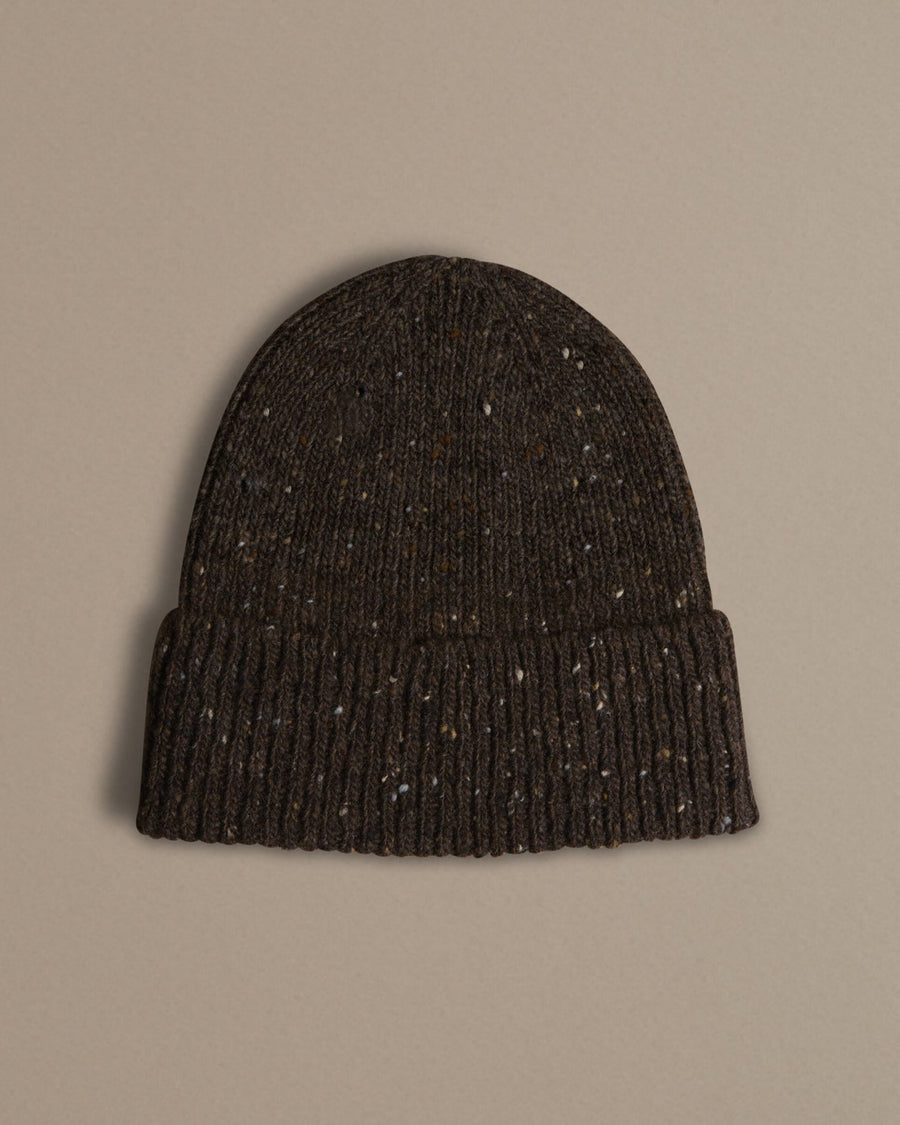 Unisex Donegal Beanie | Dark Brown