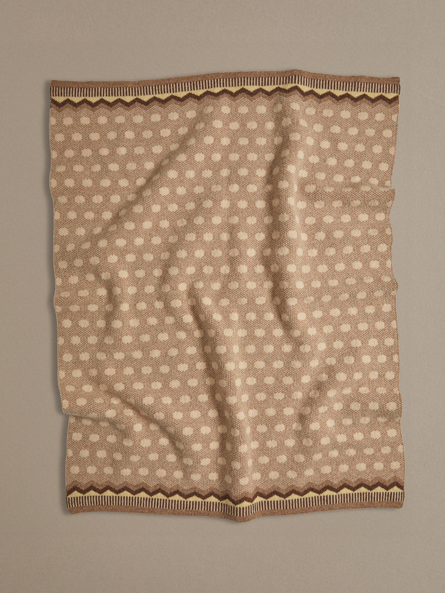 Polka Dot Baby Blanket | Natural