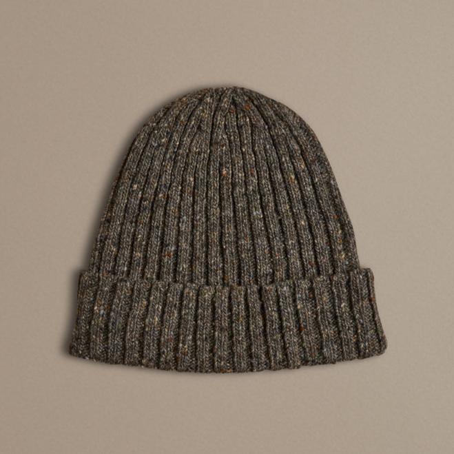 Unisex Donegal Beanie | Grey Fleck