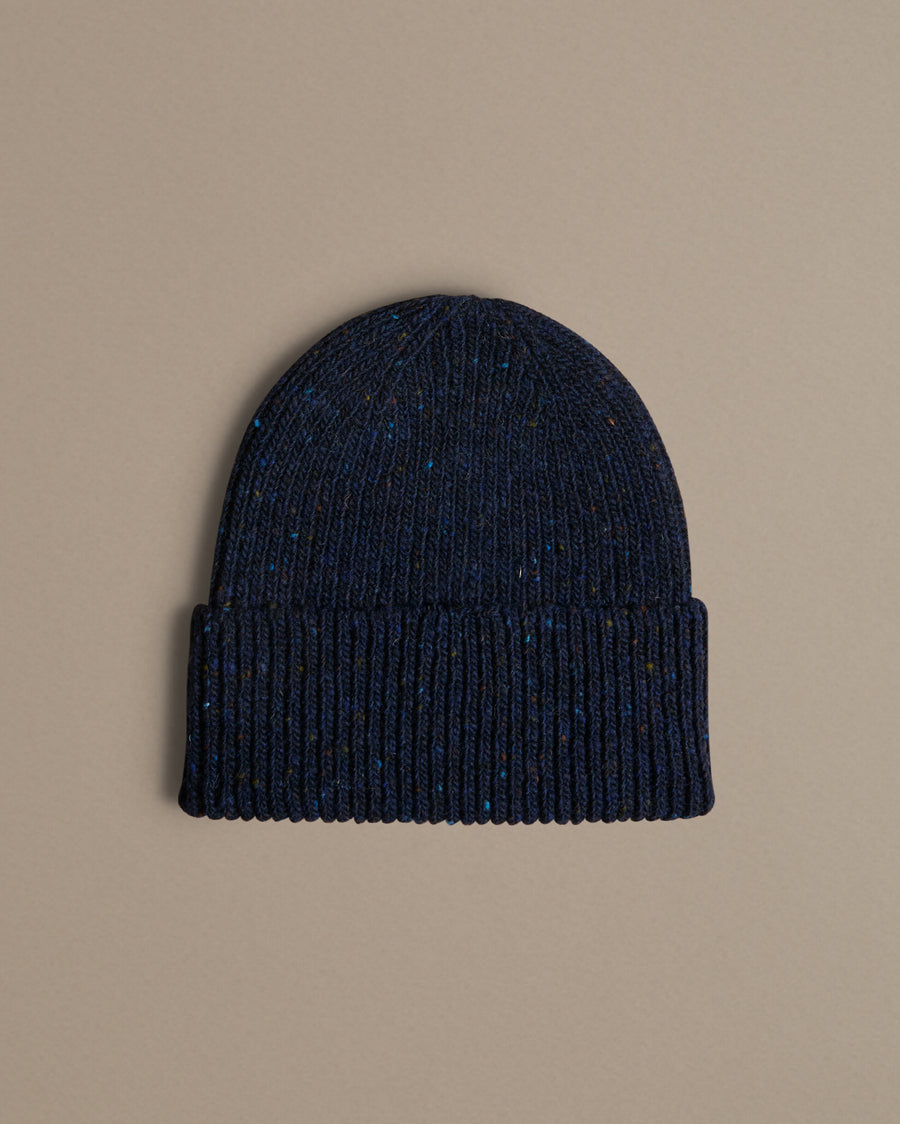 Unisex Donegal Beanie | Navy Blue