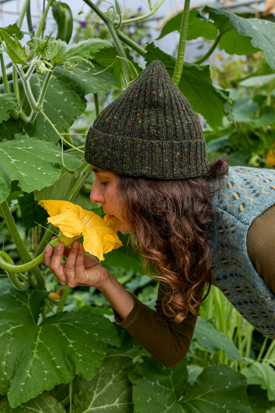 Unisex Donegal Beanie | Dark Green