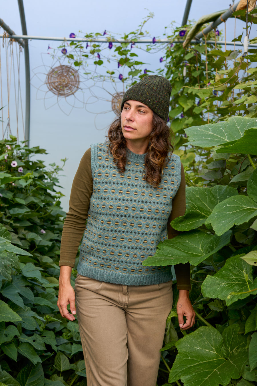 Unisex Donegal Beanie | Dark Green