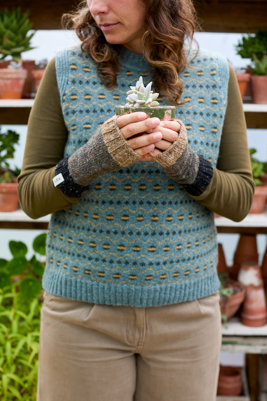 Fair Isle Vest | Aegean Teal