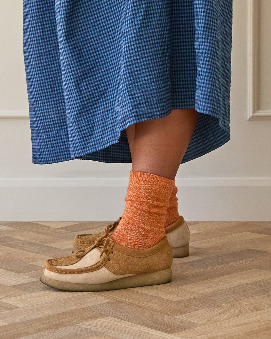 Fine Merino Wool Socks | Tangerine