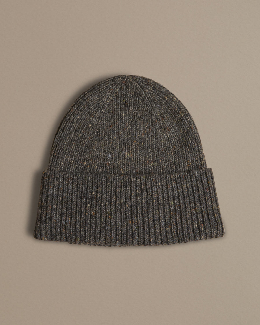 Unisex Donegal Beanie | Grey Fleck