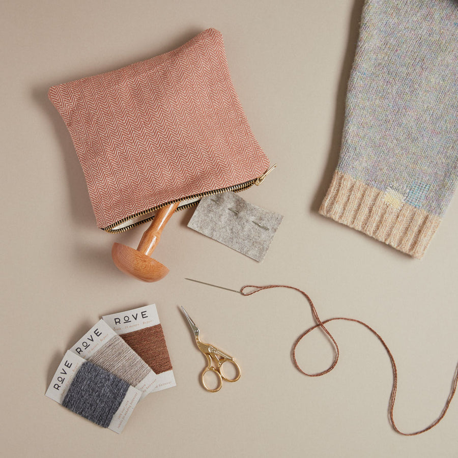 Gift Darning Kit with Mushroom Needles and Merino Wool – ROVE Knitwear