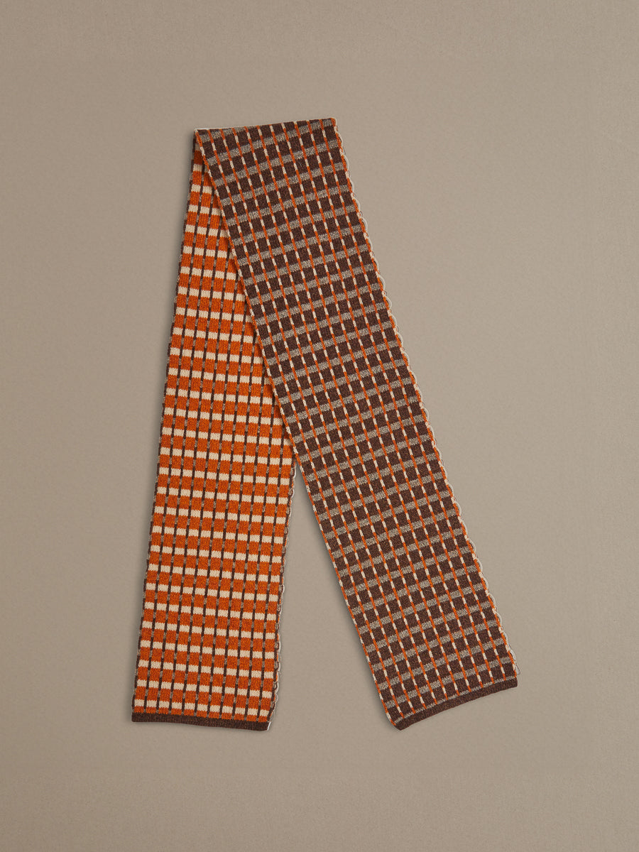 Boro Scarf Brown and Orange