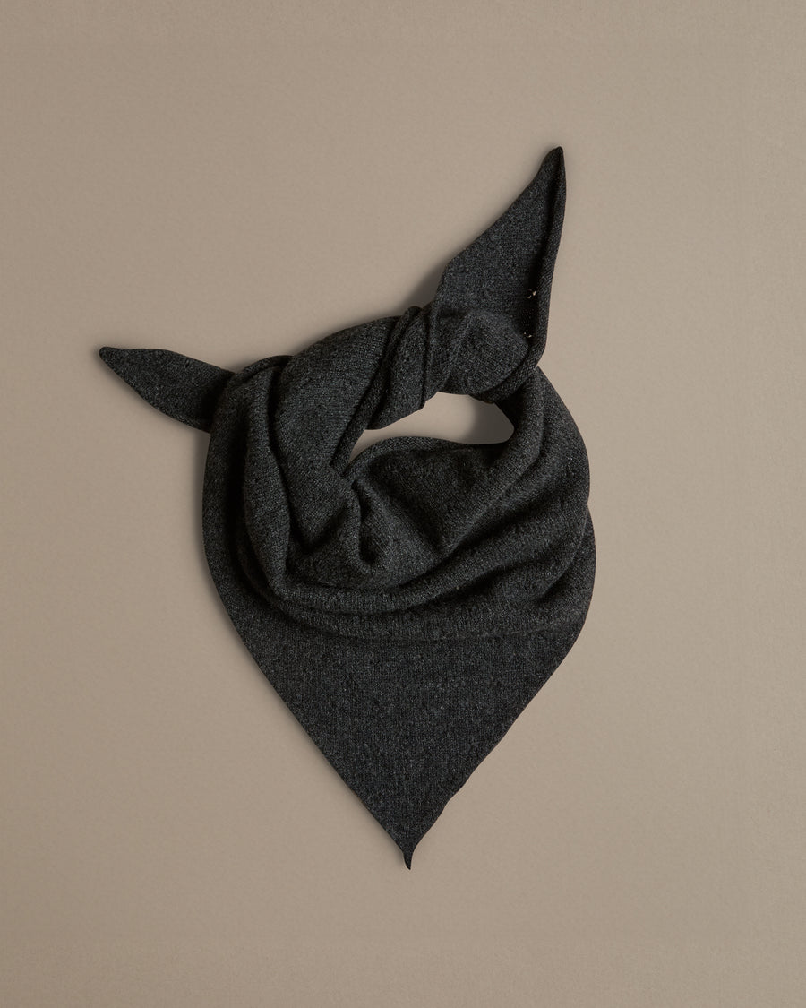 Pointelle Neckerchief | Charcoal