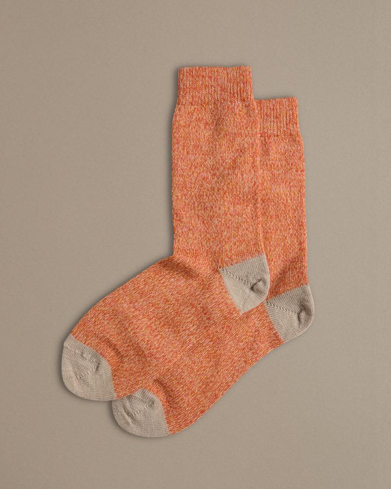 Fine Merino Wool Socks | Tangerine