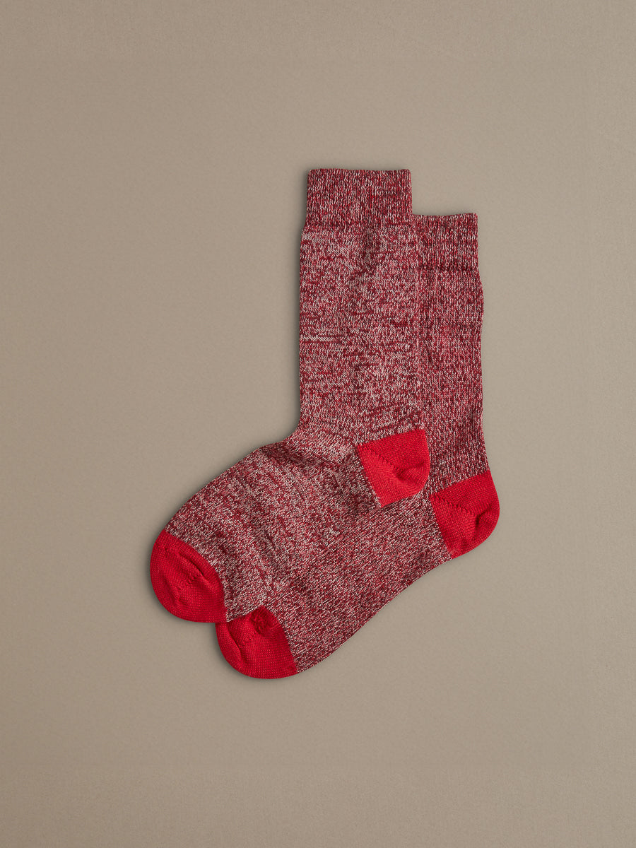 Fine Merino Wool Socks | Poppy Red