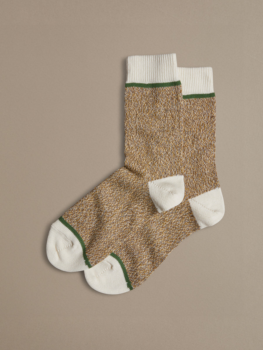 Brown marl organic cotton socks made in Britain