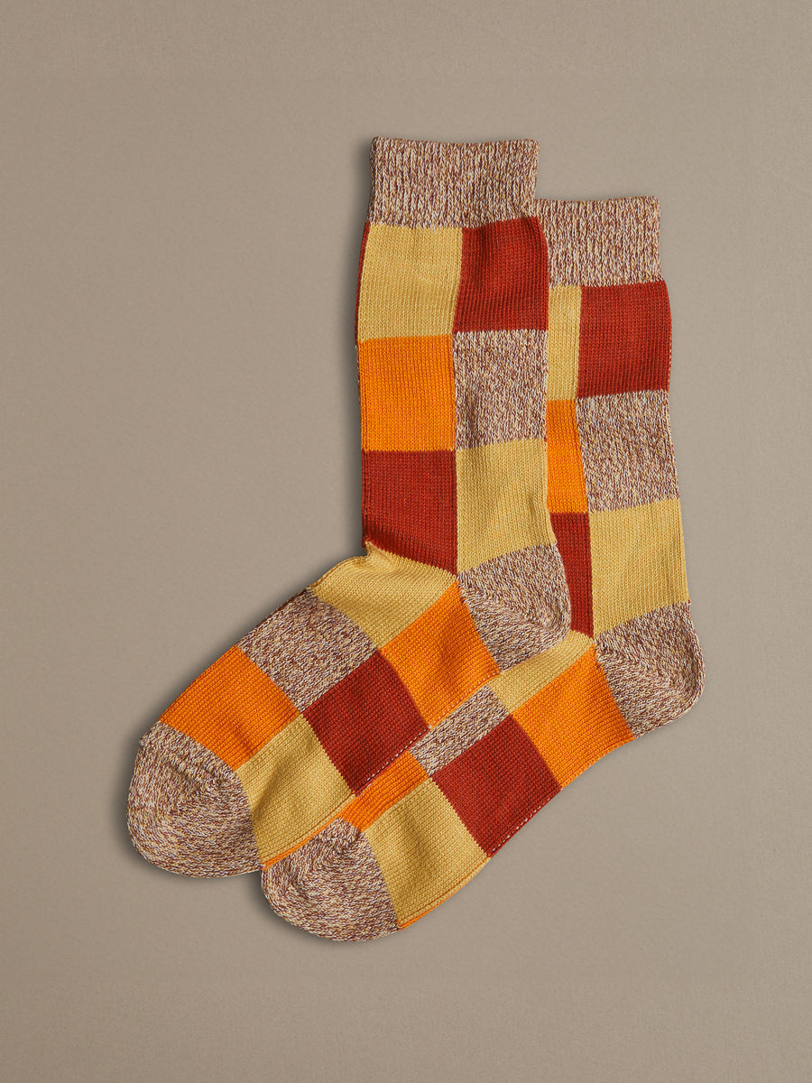 Red Organic cotton socks made in UK by Rove knitwear