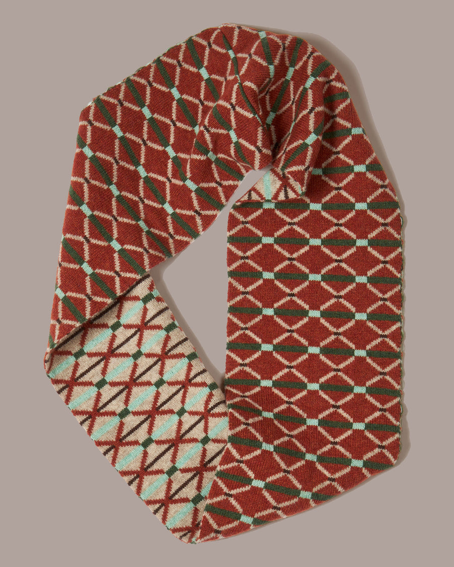 Shetland Cross Snood | Rust