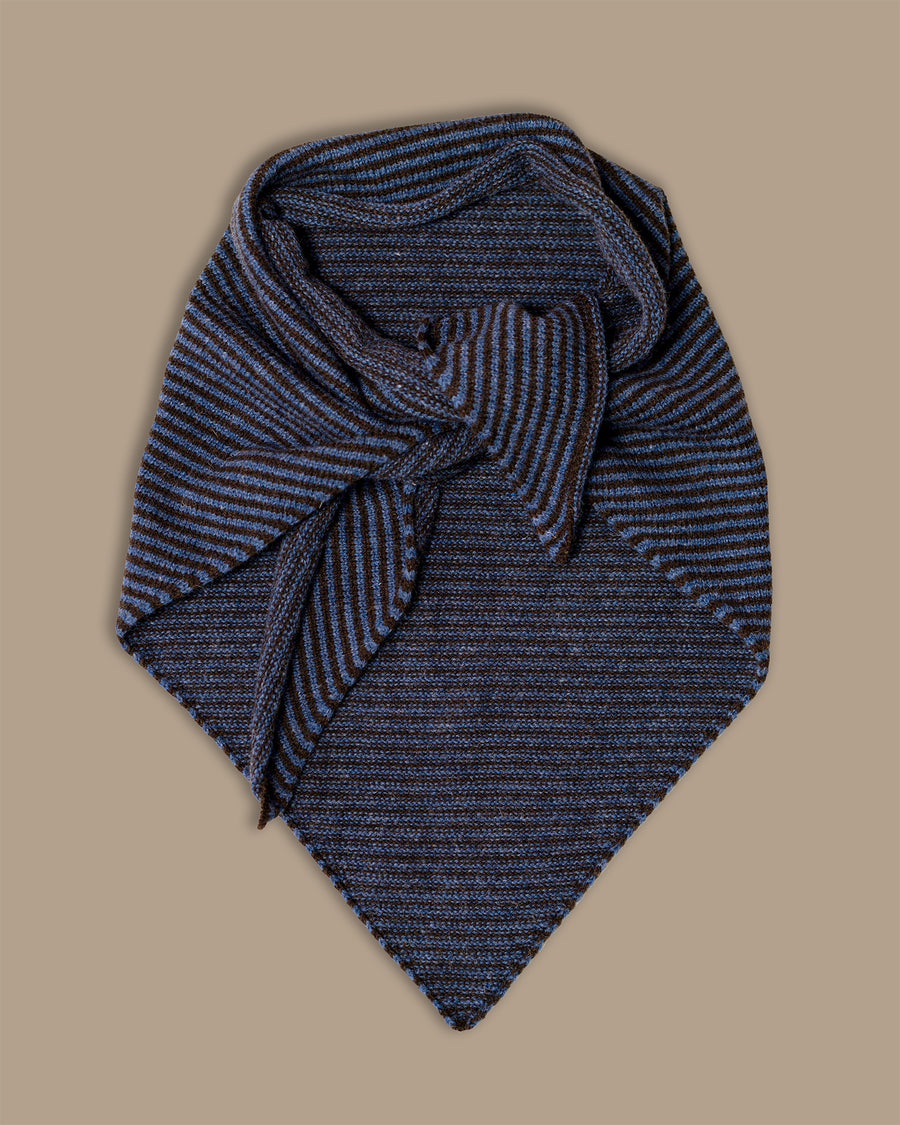 Triangle Scarf | Blue Stripe