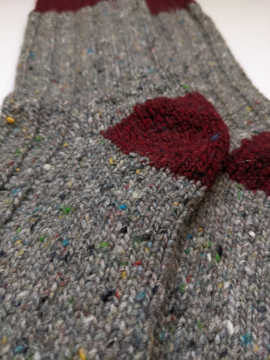 Wool Donegal Socks | Grey Fleck