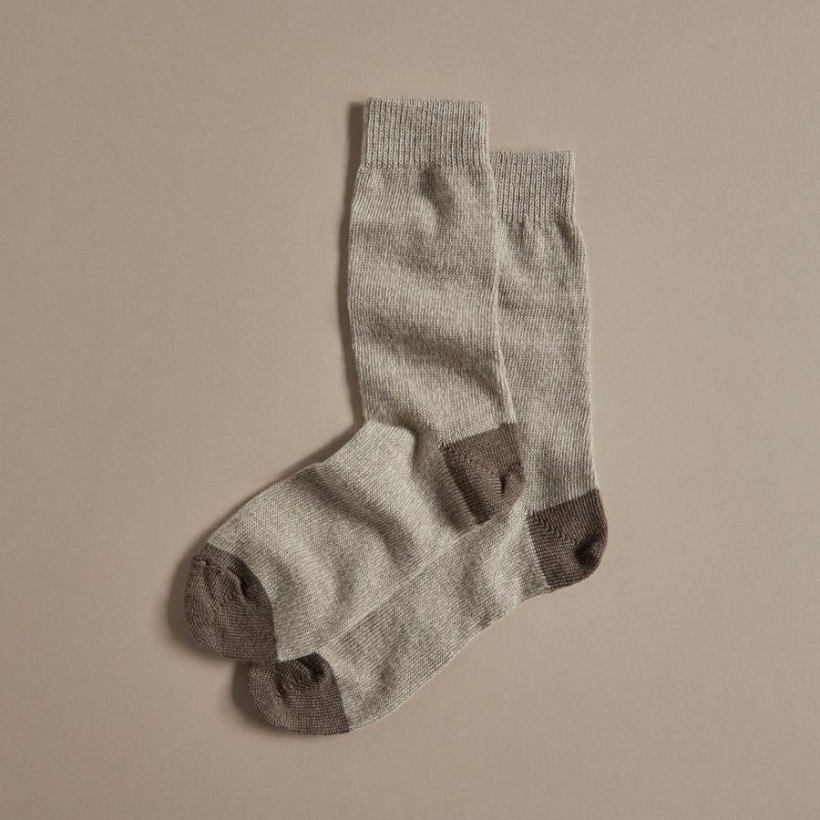 British Made Fine Merino Wool Socks in Natural