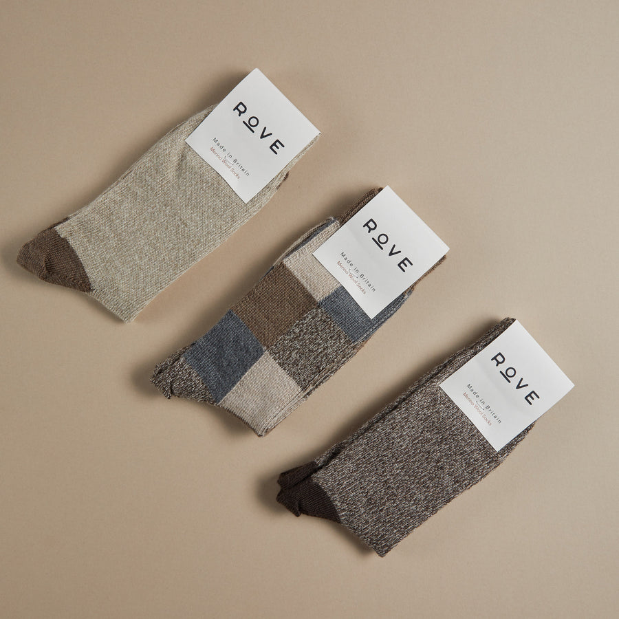 Fine Merino Wool Socks - Natural